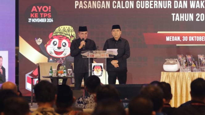 Paslon Gubernur dan Wakil Gubernur Sumut, Edy Rahmayadi-Hasan Basri Sagala.