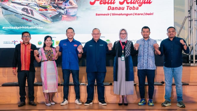 Konferensi pers Aquabike Jetski World Championship 2024 Danau Toba.