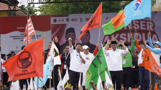 Kampanye paslon Wali Kota dan Wakil Wali Kota Medan, Prof Ridha Dharmajaya - Abdul Rani.