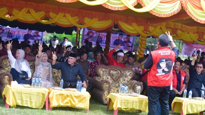 Cagub Sumut, Edy Rahmayadi tatap muka bersama masyarakat di Palas.