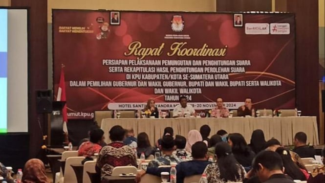 KPU Sumut dan BMKG gelar rakor bahas cuaca pada hari pencoblosan Pilkada serentak 2024.