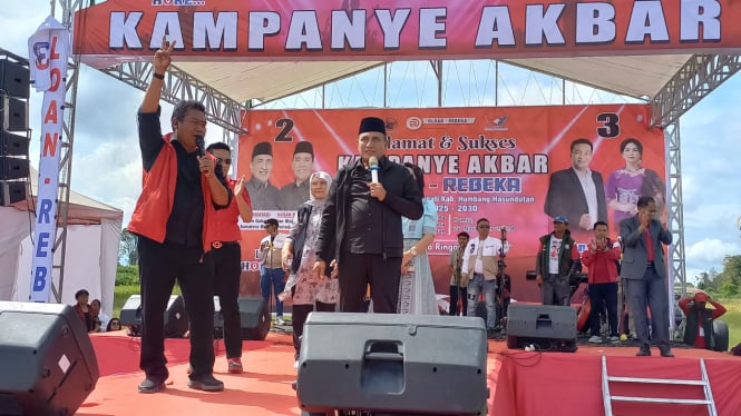 Calon Gubernur Sumut, Edy Rahmayadi saat di Kabupaten Humbahas.