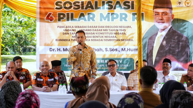 Anggota DPR RI, Musa Rajekshah sosialisasikan 4 Pilar Kebangsaan.