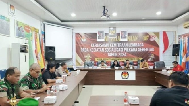 KPU Medan gelar rapat kordinasi persiapan pemungutan suara lanjutan dan susulan Pilkada Serentak 2024.