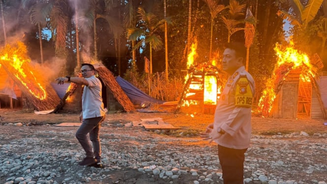 Personel TNI/Polri grebek kampung narkoba di Sumut.