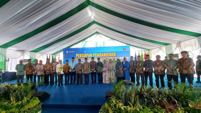 Ground breaking pembangunan Kampus Terpadu UMSU di Desa Saentis Kecamatan Percut Sei Tuan Kabupaten Deliserdang.