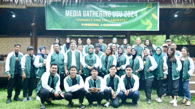 USU dengan jurnalis mitra USU, gelar kegiatan outbound bertema 'Collect and Collaborate', berlangsung di Kampung Ladang, Kabupaten Deliserdang.