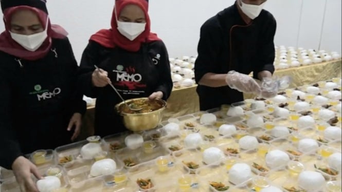 Persiapan penyaluran makan bergizi gratis di Kota Medan.