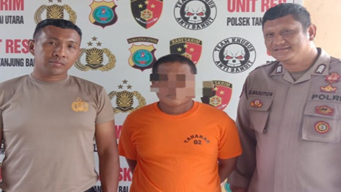 Dandi, pelaku penganiayaan terhadap ibunya ditangkap polisi.