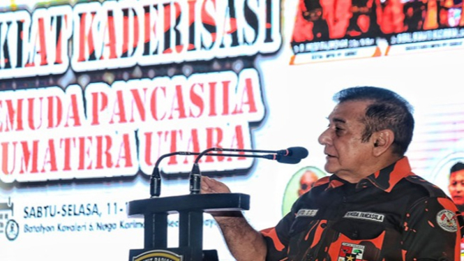 Ketua Umum Pemuda Pancasila, Japto Soerjosoemarno.