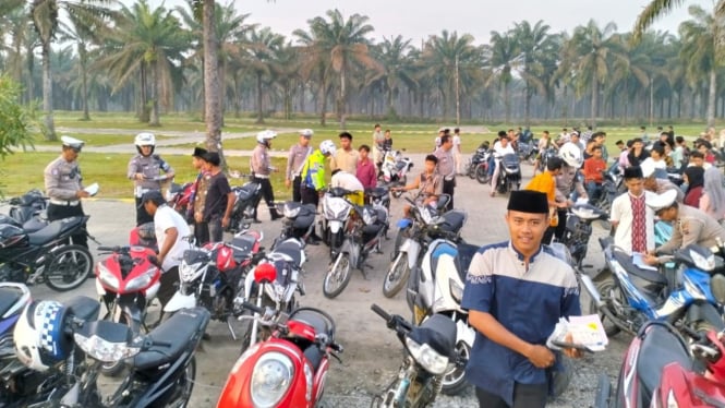 Polres Sergai tindak 56 sepeda motor saat asmara subuh.