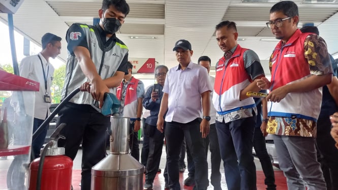 Pertamina dan Polda Sumut sidak SPBU di Kota Medan.