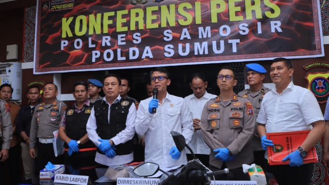 Polres Samosir berikan keterangan terkait kasus yang dialami seorang wanita bernama Erni Maryati Nainggolan.