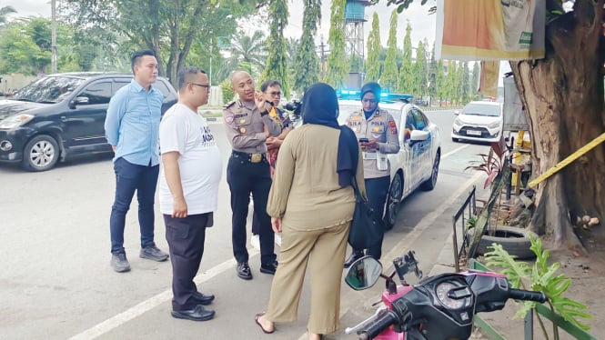 Pak Bhabin sedang menyiapkan konten edukasi tertib berlalu lintas di Sumut.