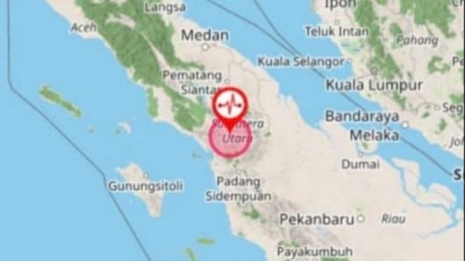 Gempabumi 5,5 magnitudo menguncang Kabupaten Tapanuli Utara.