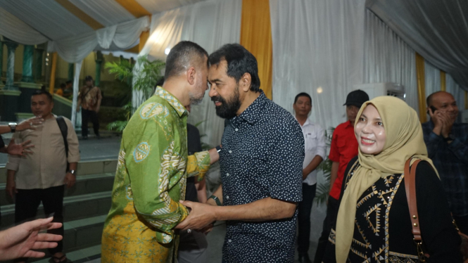 Anggota DPR RI, Musa Rajekshah dan Gubernur Aceh, Muzakir Manaf.