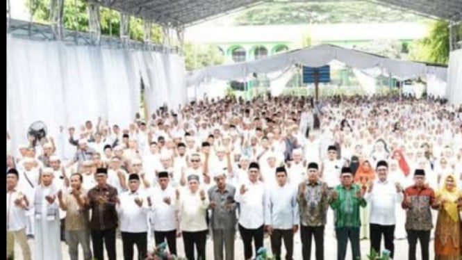 Calon jemaah haji Deliserdang saat menjalani bimbingan manasik haji 1446 M/2025 H.