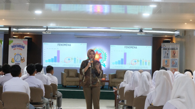 Pertamina Edukasi 100 Siswa tentang anti bullying dan nilai empati di SMA Panca Budi Medan.