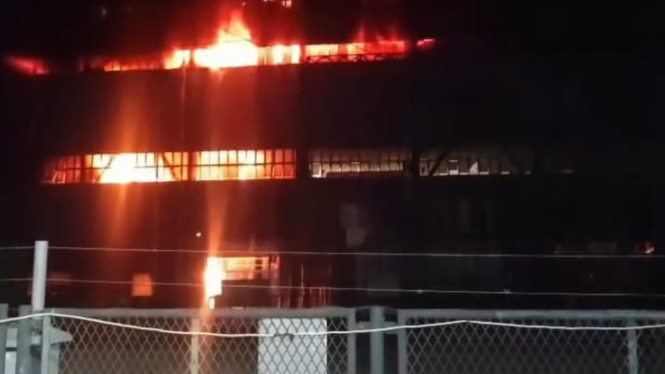 PLTU Labuhan Angin Kabupaten Tapteng terbakar.