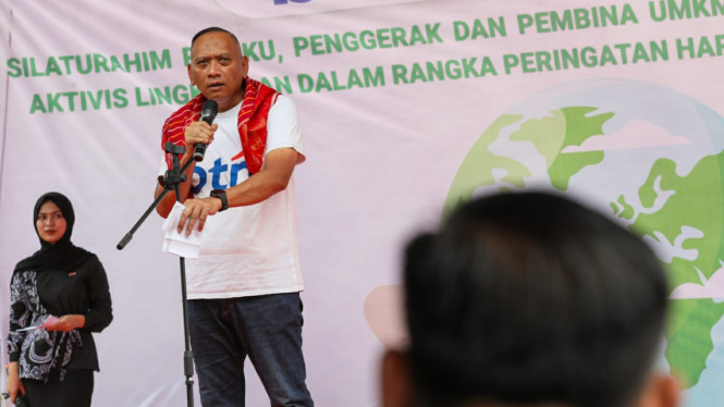 Komisaris Independen PT BTN Tbk, Pietra Machreza Paloh saat hadiri aksi tanam ribuan bibit pohon di Kwala Bekala Medan.