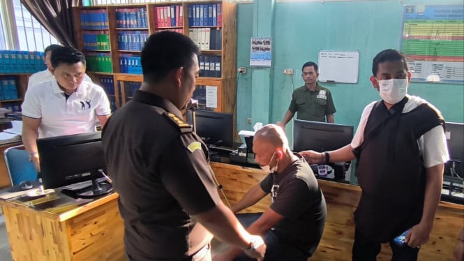Edy Suranta Gurusinga alias Godol usai dieksekusi tim gabungan.