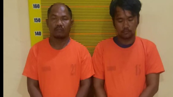Dua pelaku diamankan polisi saat pengungkapan sabu 9 kg.
