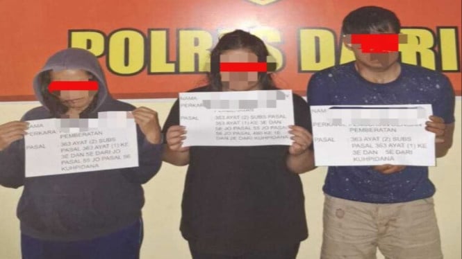 Ketiga pelaku pencurian emas dan surat berharga Rp 700 juta di Dairi.