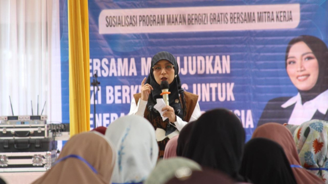 Anggota DPR RI, Delia Pratiwi sosialisasi MBG di Kota Binjai.