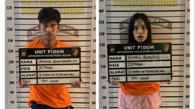 Pasangan kekasih pelaku pencurian kendaraan bermotor.