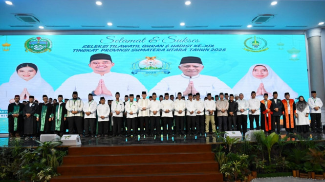 Pj Sekda Sumut, membuka STQH Tingkat Provinsi Sumut Tahun 2025.