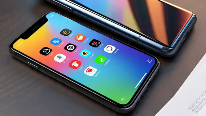 Ilustrasi Handphone.