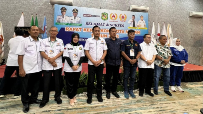 Rapat kerja KONI Medan 2025.