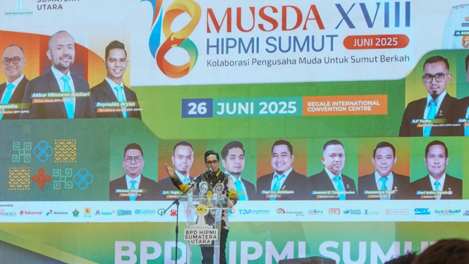 Walikota Medan, Rico Waas di Musda HIPMI Sumut.