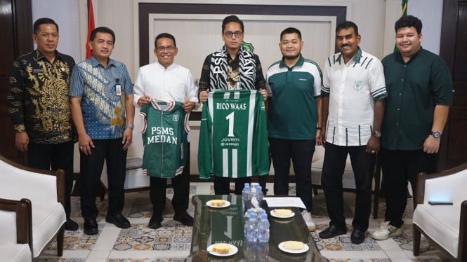 Walikota Medan, Rico Waas menerima audiensi pengurus PSMS.