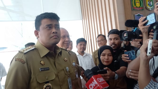 Gubernur Sumut, Bobby Nasution.(B.S.Putra/VIVA)
