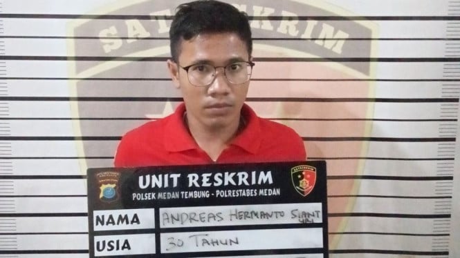 Andreas Hermanto Sianturi, pelaku pungli warga.