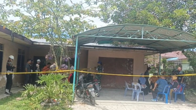 Lokasi kejadian penikaman diduga oknum anggota TNI terhadap istrinya.