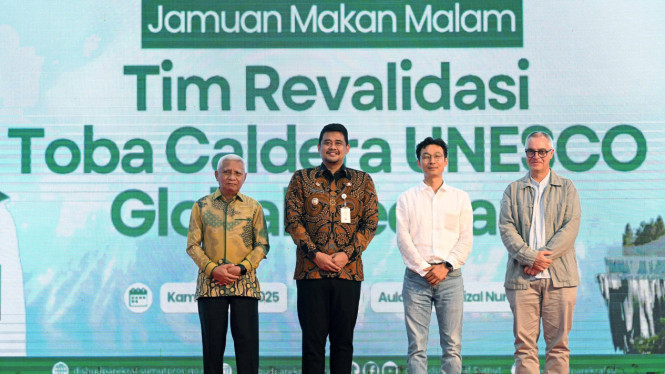 Gubernur Sumut, Bobby Nasution bersama tim asesor UNESCO.