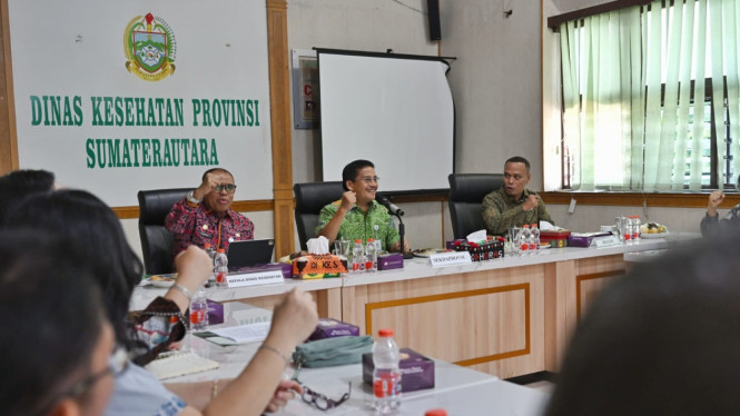Sekda Sumut, Togap Simangunsong kunjungi Dinkes Sumut.