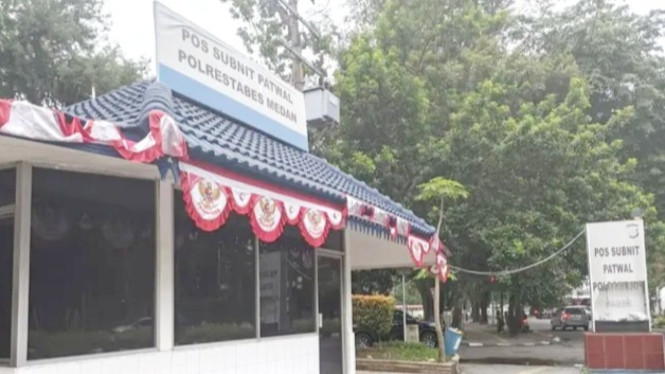 Pos Lantas Jalan Jenderal Sudirman, Kota Medan.