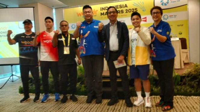 Konferensi pers dimulainya Indonesia Masters 2025.
