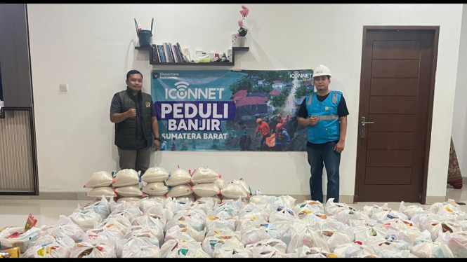ICONNET Sigap Menyalurkan Bantuan untuk Korban Banjir Padang.