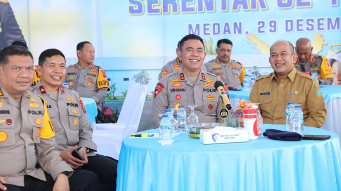 Kapolda Sumut, Irjen Pol. Whisnu Hermawan Februanto Ikuti Groundbreaking 436 SPPG Polri Secara Zoom.