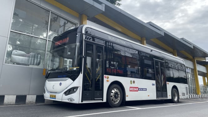 Bus listrik Pemko Medan.