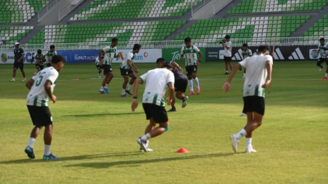 PSMS Medan gelar sesi latihan jelang hadapi Adhyaksa FC.