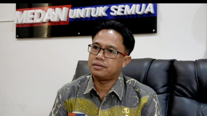 Plt Kadis SDABMBK Kota Medan, Gibson Panjaitan.