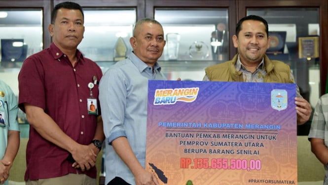 Kabupaten Merangin Salurkan Bantuan ke Pemprov Sumut.
