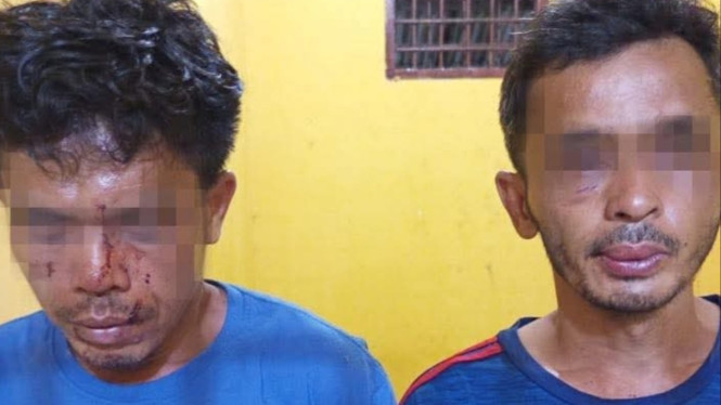 Dua pria pelaku pencurian daging babi ditangkap.