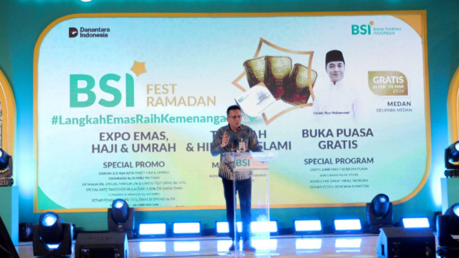 RCEO BSI Regional Medan, Taufan Anshari saat BSI Fest Ramadhan 2026 di Delipark Mall Medan.