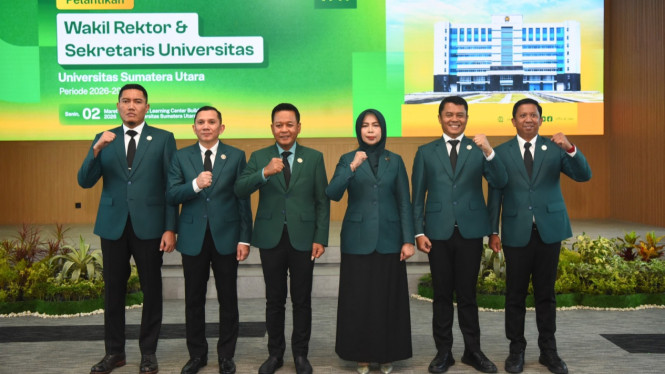 Rektor USU, Prof Muryanto Amin lantik Wakil Rektor dan Sekretaris Universitas.